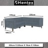 Gartenmöbel Abdeckung für L-Form Sofas, Winddicht, UV-Beständiges, Oxford Gewebe Schutzhülle,235x235x100x70H cm