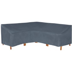 Gartenmöbel Abdeckung für L-Form Sofas, Winddicht, UV-Beständiges, Oxford Gewebe Schutzhülle, 255x255x100x70H cm