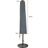 Abdeckung Schutzhülle zum Schutz für Sonnenschirme, ≤ Ø350 cm, Extra wasserabweisend und UV schützend Dunkelgrau, 250x55/60cm