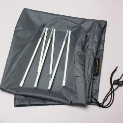 Abdeckung Schutzhülle zum Schutz für Sonnenschirme, ≤ Ø350 cm, Extra wasserabweisend und UV schützend Dunkelgrau, 250x55/60cm