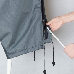 Abdeckung Schutzhülle zum Schutz für Sonnenschirme, ≤ Ø350 cm, Extra wasserabweisend und UV schützend Dunkelgrau, 215x30/40W cm