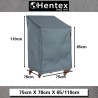 Abdeckung Schutzhülle für Gartenstühle  mit hoher Rückenlehne für bis zu 4 Stühle (75x78xH65/110 cm)