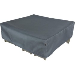 Abdeckung Schutzhülle für Gartenmöbel Rechteckig Abdeckeplane für Tisch und Stühle Grau.Größe: 300X300X70cm