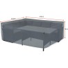 Abdeckung Schutzhülle für Gartenmöbel Rechteckig Abdeckeplane für Tisch und Stühle Grau.Größe: 270X210X70cm