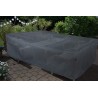 Abdeckung Schutzhülle für Gartenmöbel Rechteckig Abdeckeplane für Tisch und Stühle Grau.Größe: 270X210X70cm