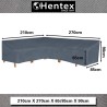 Gartenmöbel Abdeckung für L-Form Sofas, Winddicht, UV-Beständiges, Oxford Gewebe Schutzhülle,Grau (270 * 210 * 85W*90H/65H cm)