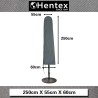 Abdeckung Schutzhülle zum Schutz für Sonnenschirme, ≤ Ø350 cm, Extra wasserabweisend und UV schützend Dunkelgrau, 250x55/60cm