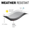 Strandkorb Abdeckung Winterfest und Wasserdicht, Sonnencreme, UV- Beständig Strandkorb Premium Strandkorbhülle anthrazit L 128cm